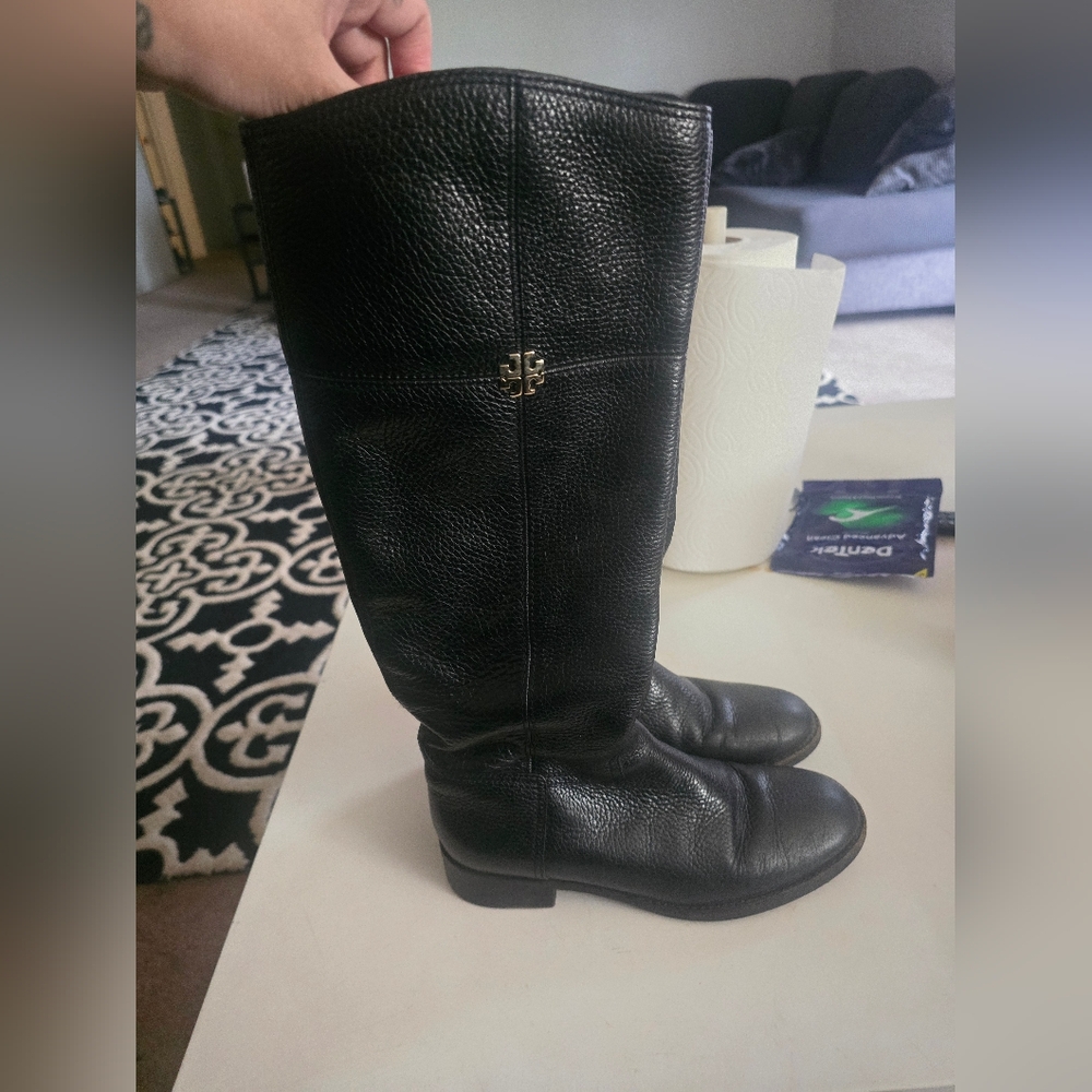 Tory Burch Black Leather Boots